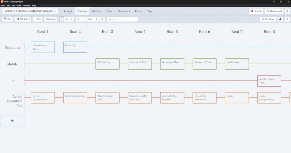 Plot templates in Plottr - Using multiple plot types in Timeline view