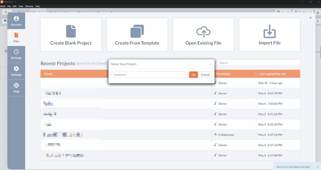 Story engines blueprint in Plottr - Step 3