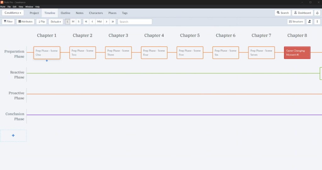 Story engines blueprint in Plottr - Step 4