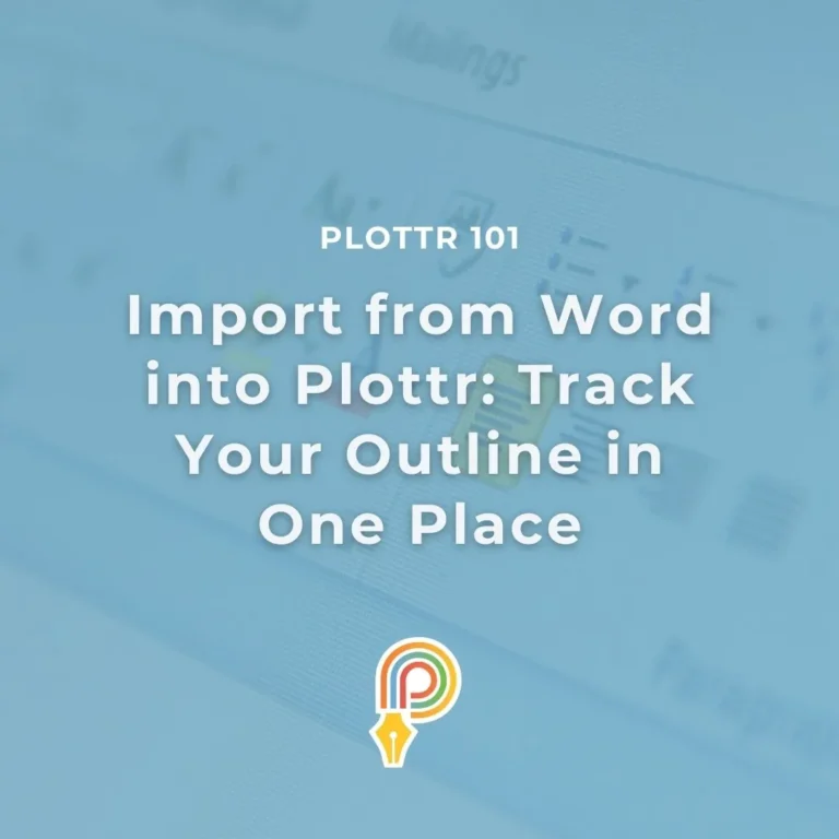 Import Word to Plottr guide