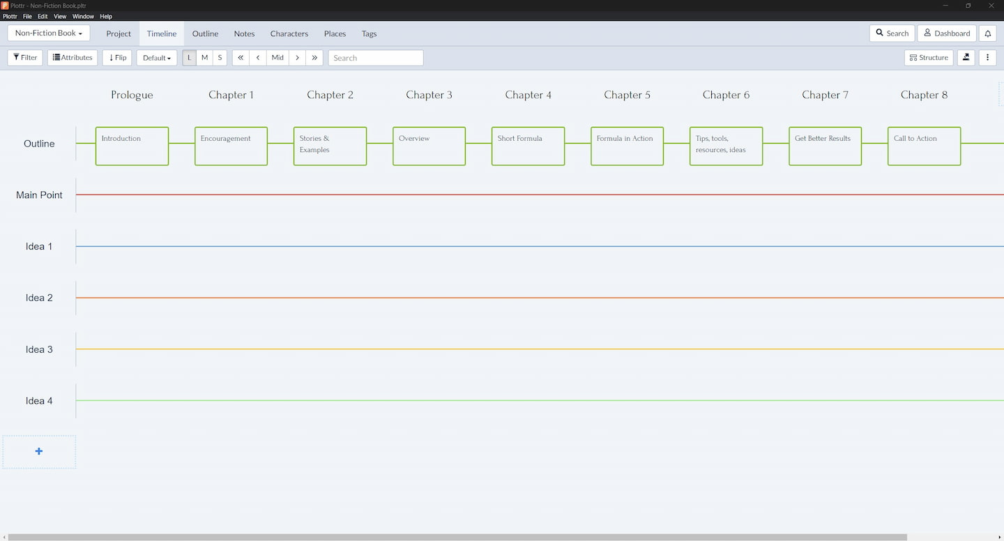 Write Your First Nonfiction Book Plottr template