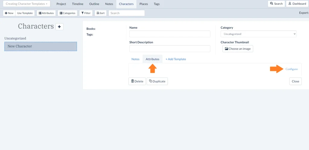 Creating custom character attributes in Plottr