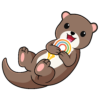 otter with logo